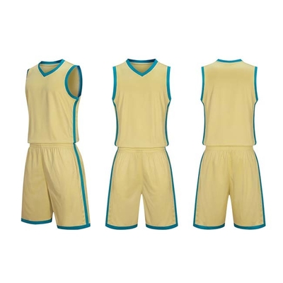 Yellow Blue Loose Football Training Tracksuits Sweat Absorbing Youth Sports Jersey