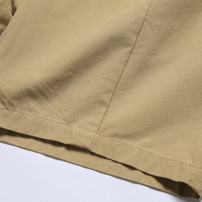 Summer men's solid color front bag shorts  loose straight tube work pants