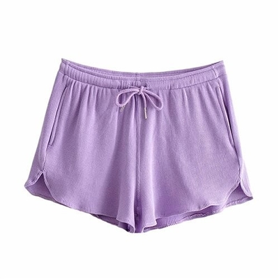 Summer Home Casual Wide Leg Pants Female BM Thread Elastic Loose Waist Sports Shorts