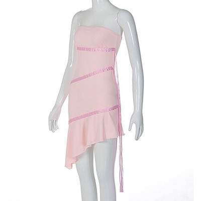 OEM European and American style 2023 Summer new short polyester sexy tube top skirt fashion dress