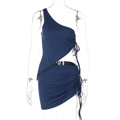 OEMEuropean and OEM American style 2023 Summer polyester short skirt set women