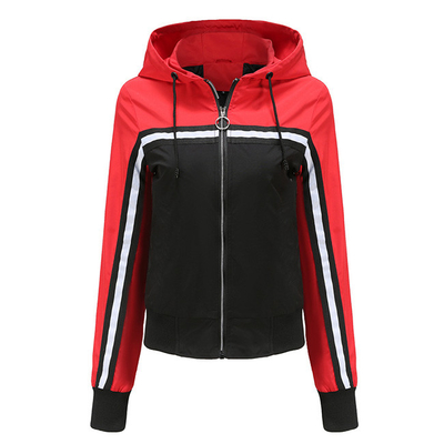 Thin Light Weight Women Coat Colorblock Casual Jackets Lady Spring Autumn Outdoor Waterproof Coat