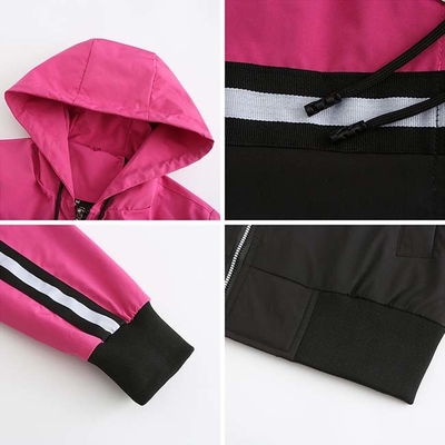 Thin Light Weight Women Coat Colorblock Casual Jackets Lady Spring Autumn Outdoor Waterproof Coat