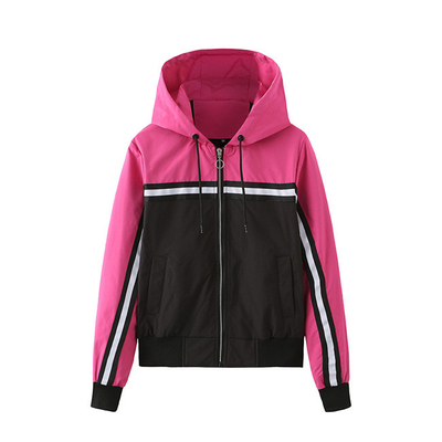 Thin Light Weight Women Coat Colorblock Casual Jackets Lady Spring Autumn Outdoor Waterproof Coat