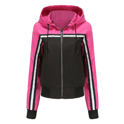 Thin Light Weight Women Coat Colorblock Casual Jackets Lady Spring Autumn Outdoor Waterproof Coat
