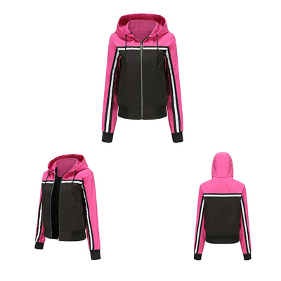 Thin Light Weight Women Coat Colorblock Casual Jackets Lady Spring Autumn Outdoor Waterproof Coat