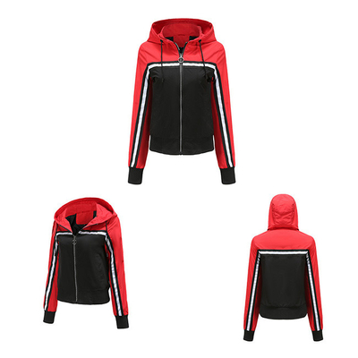 Thin Light Weight Women Coat Colorblock Casual Jackets Lady Spring Autumn Outdoor Waterproof Coat