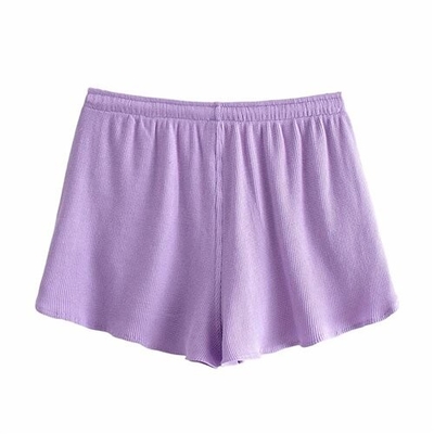 Summer Home Casual Wide Leg Pants Female BM Thread Elastic Loose Waist Sports Shorts