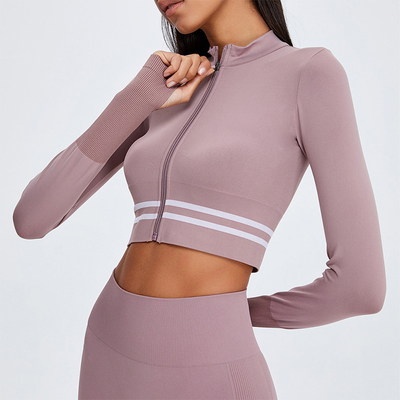 Cotton Full Zip Football Training Tracksuits Slim Fit Breathable Women Sportswear Set