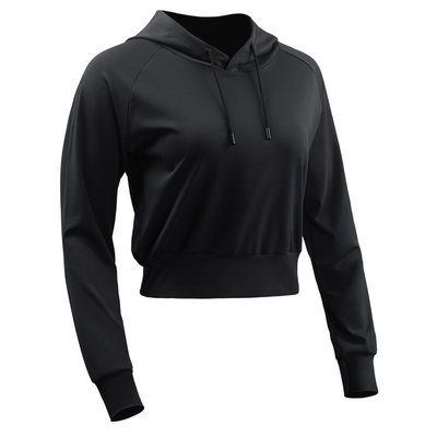Causal Long Sleeve Front Zipper Crop Top with High Waist Breathable  Yoga  Athletic Jacket