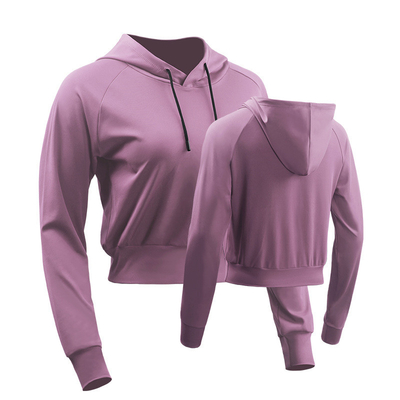 Causal Long Sleeve Front Zipper Crop Top with High Waist Breathable  Yoga  Athletic Jacket